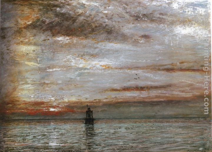 Albert Goodwin Sunset , The Lions Mouth, Surnam Dutch Guiana
